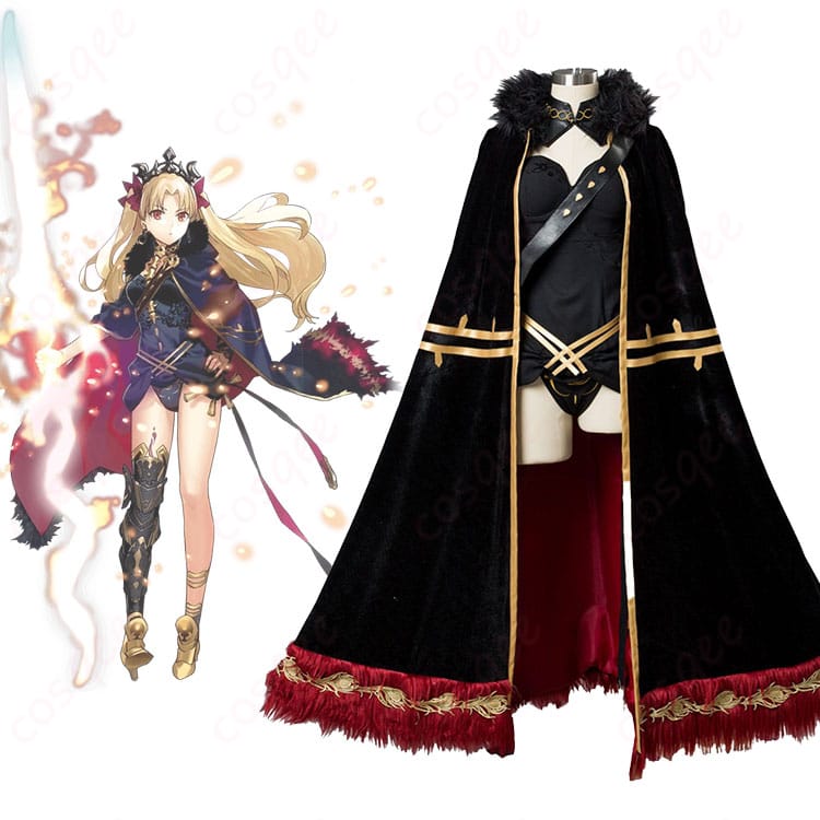 商品正面とエレシュキガルキャラクターの組み合わせ写真 – Fate/Grand Order エレシュキガル コスプレ衣装の全体イメージ。