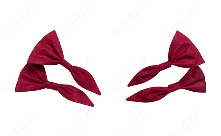 蝶結びのヘアアクセサリー細部画像 – エレシュキガル衣装の髪飾り、蝶結びのディテール。