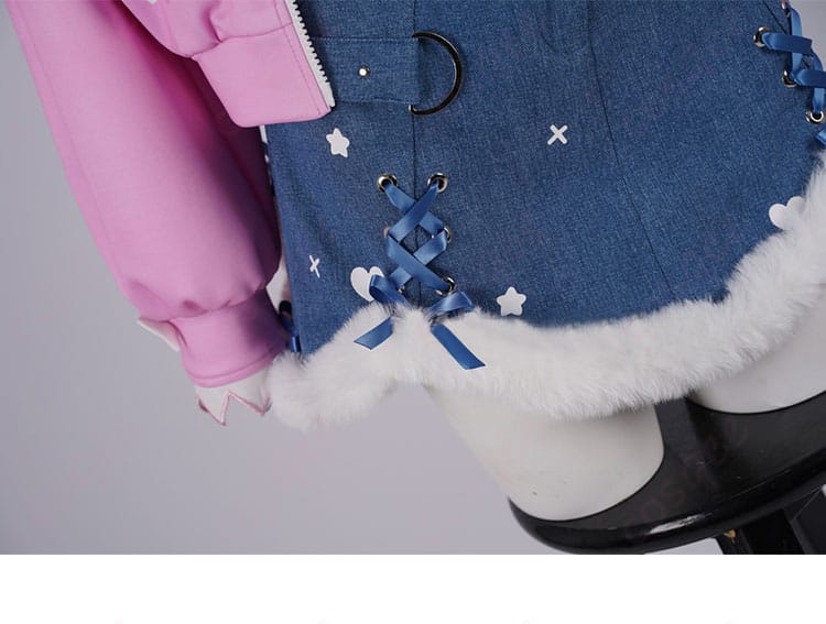 スカート前面の装飾ディテール - モココ・アビスガードのコスプレ衣装の特徴的なスカートデザイン