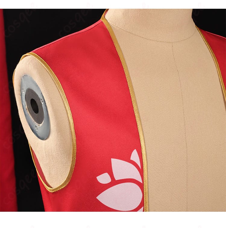 ナタ コスプレ衣装の衣肩部分の装飾細節。細かい刺繍やアクセントが特徴です。