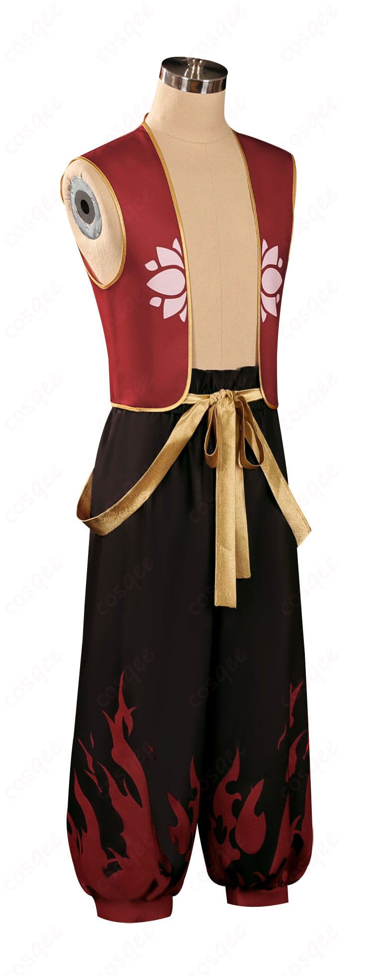 ナタ コスプレ衣装の側面から見た画像。ディテールの再現にこだわりがあります。