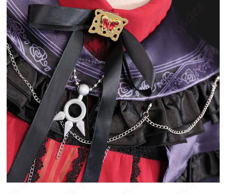 リボン装飾の詳細、シオリ・ノヴェラの探偵コスプレ衣装