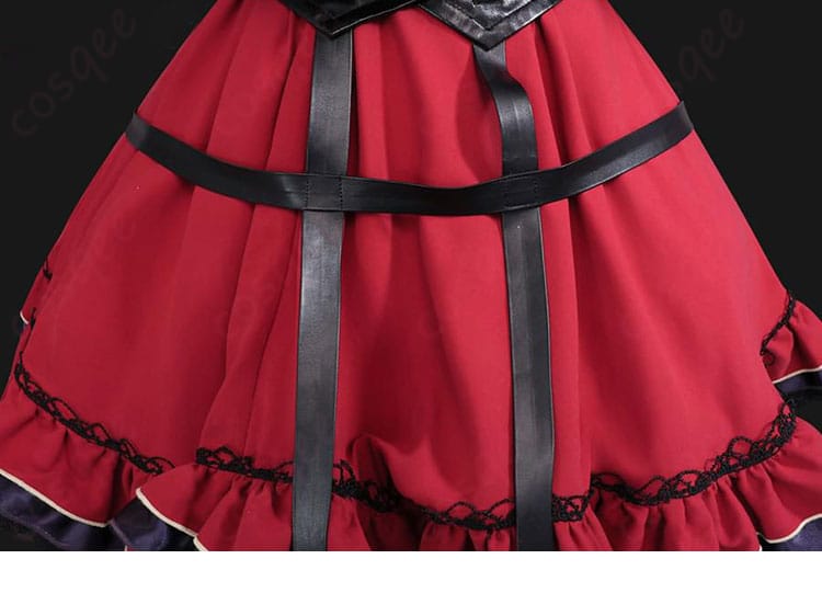 スカート背面装飾の詳細、シオリ・ノヴェラのコスプレ衣装