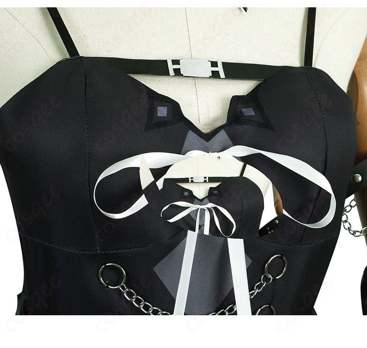 シオリ・ノヴェラ コスプレ衣装の衣服襟元装飾、豪華で精緻なデザイン