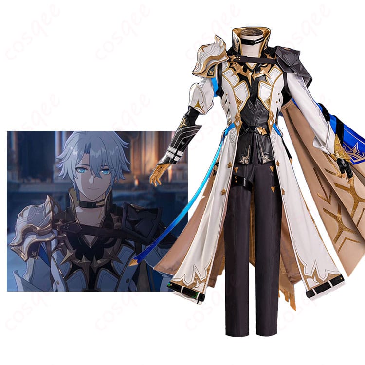 商品服装とキャラクター人物のコスプレ衣装の組み合わせ図。ファイノンの高再現度の衣装をご覧ください。