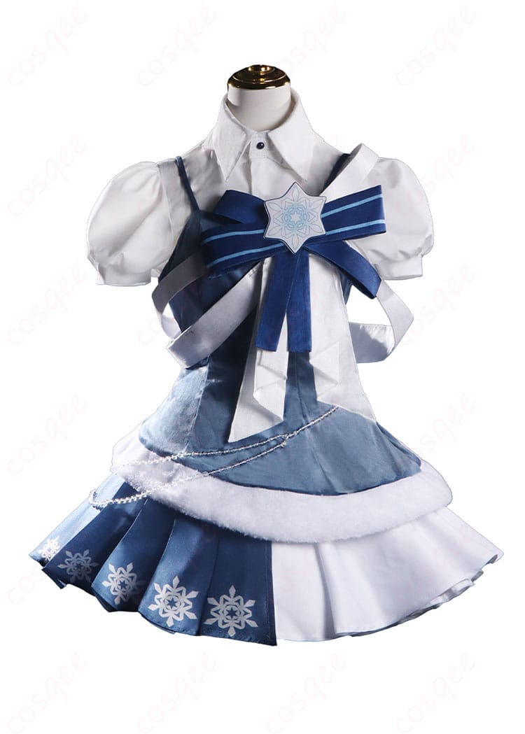 商品正面図、SNOW MIKU 2025 鏡音リン コスプレ衣装の美しいデザインを正面から見る