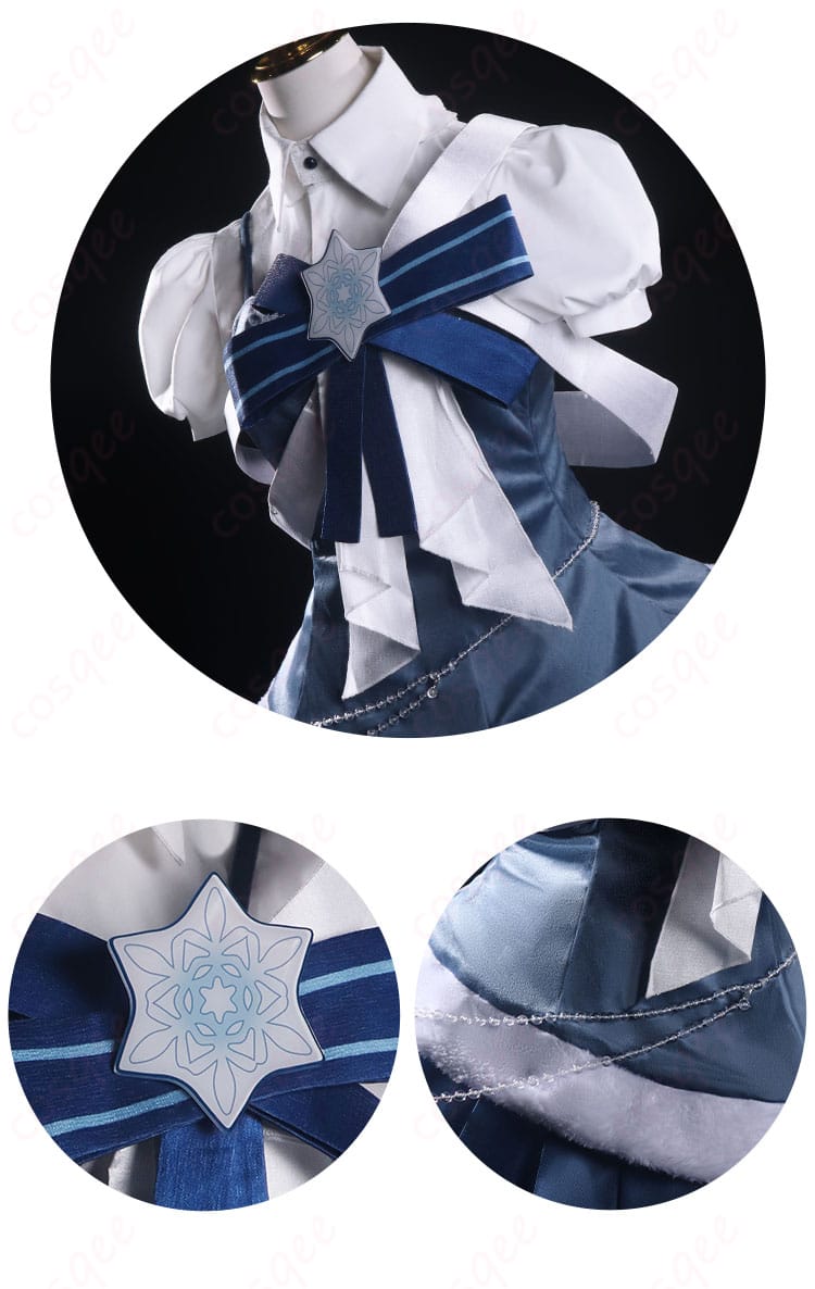 服装装飾の詳細、SNOW MIKU 2025 鏡音リン コスプレ衣装の装飾や刺繍の美しさをフォーカス