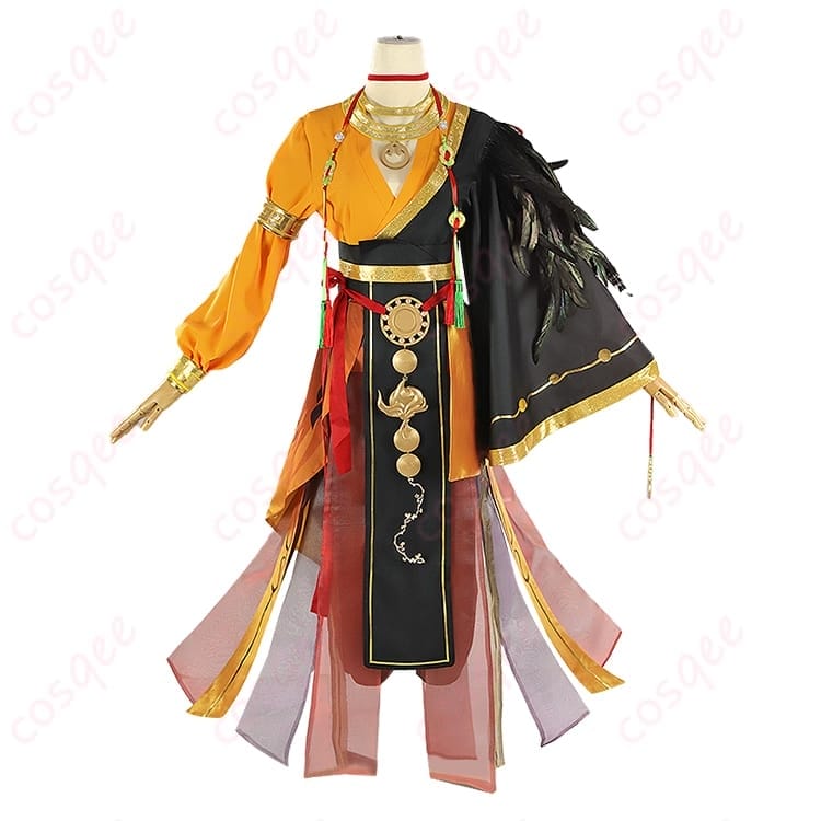 無期迷途 曜 ヤオ 燃える神舞 コスプレ衣装 赤黒が映える華やか舞装で写真映え - 1枚目の画像