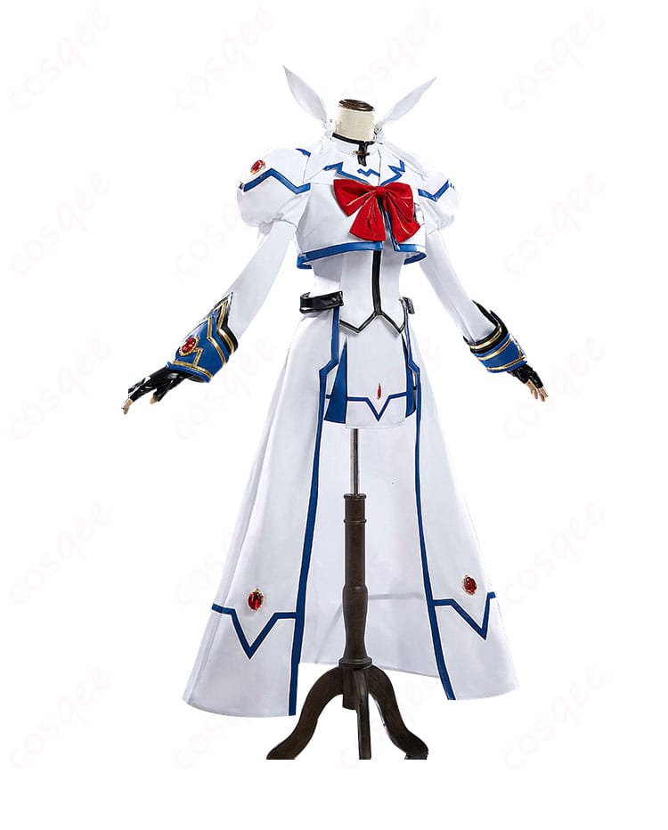 高町なのは コスプレ衣装の側面図。バリアジャケットのディテールがしっかりと再現されています。