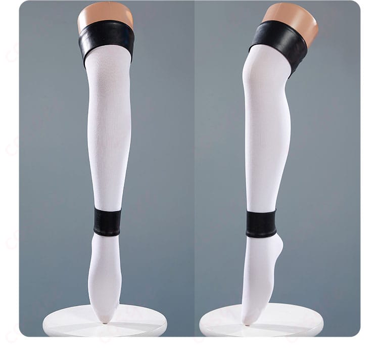 高町なのは コスプレ衣装の脚飾りの詳細。コスプレ衣装にぴったりな装飾です。