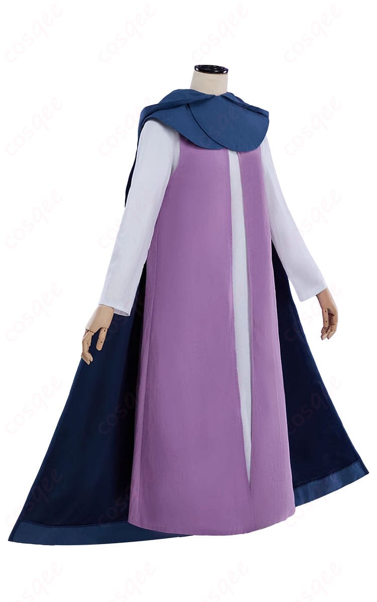 ゼルダ姫 コスプレ衣装 側面画像 – ゼルダ姫の美しいシルエット、コスプレ衣装の全面的なデザインが映える