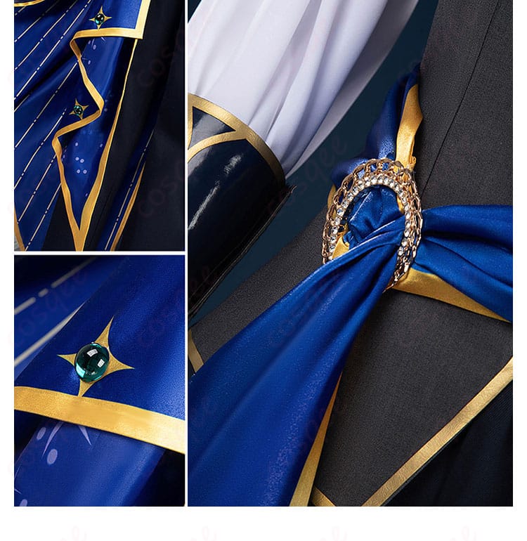 コスプレ衣装の腰巻き装飾の詳細。キャラクターらしいデザインが、より一層リアル感を演出します。