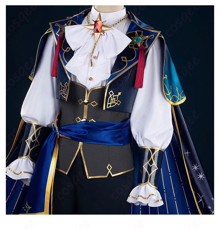 あんさんぶるスターズ!! 影片みか・斎宮宗 コスプレ衣装『星の鳴動』の装飾詳細。刺繍やアクセントが、衣装の魅力を引き立てます。