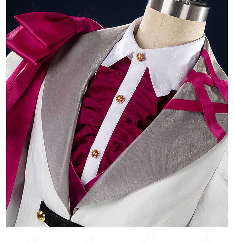 服装領口装飾細部画像 - 衣装の領口に施された精緻なデザイン、スノーホワイトの魅力を引き立てます。