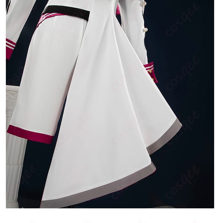 外套背面裾装飾細部画像 - 外套の背面部分の裾に施された装飾、動きに合わせたデザイン。