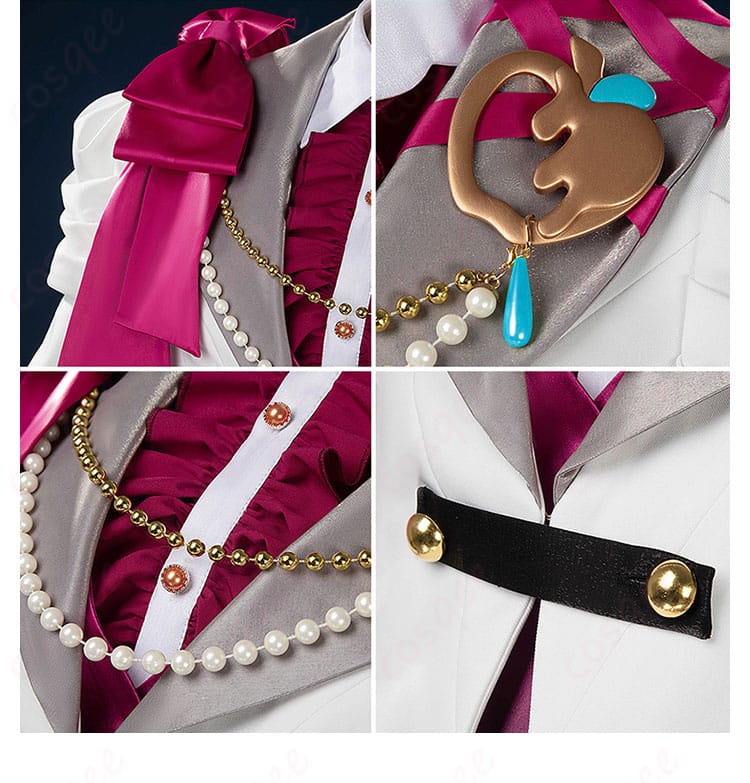 服装装飾細部画像 - 衣装全体に施された細やかな装飾や刺繍の詳細を紹介。