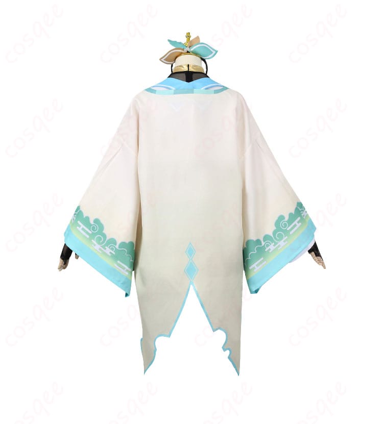 風真いろは 初期衣装 コスプレ衣装の背面画像。背中のディテールまでしっかりと再現された、ホロライブの風真いろはコスプレ衣装。