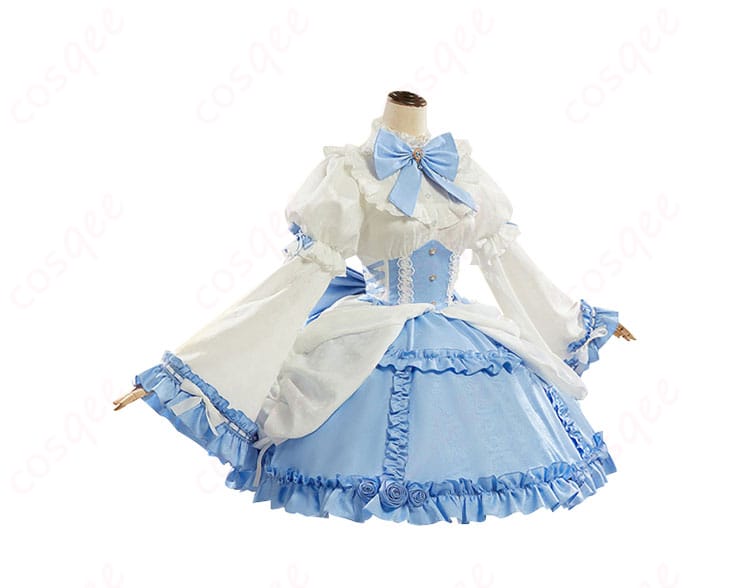 レム コスプレ衣装の側面画像。衣装のラインとディテールが美しく描かれています。