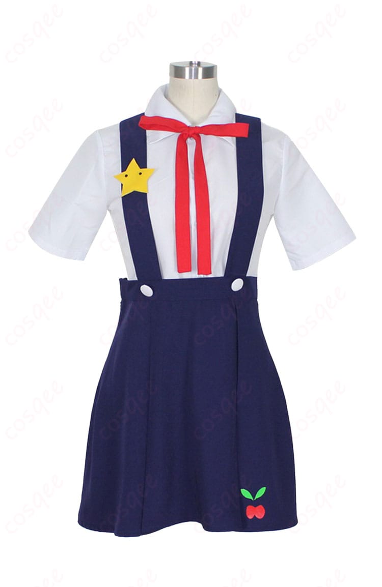 商品正面画像 - 八九寺真宵のコスプレ衣装、詳細な刺繍と配色が特徴の美しい仕上がり。