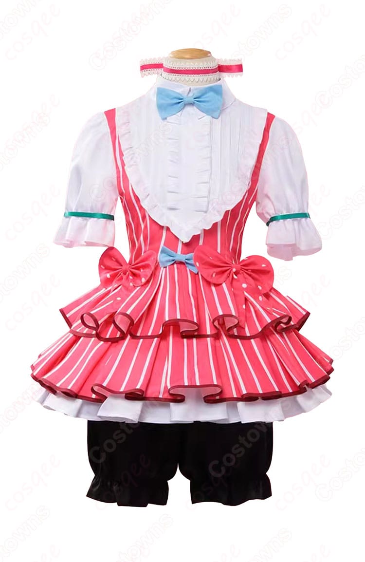 商品正面画像 – ガールズバンドクライ井芹仁菜のコスプレ衣装の正面画像。詳細なデザインが特徴。