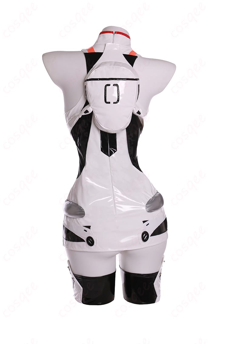 綾波レイ コスプレ衣装の背面画像。美しいデザインと完璧なフィット感をお楽しみください。