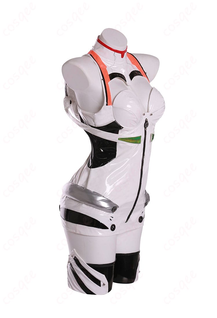 綾波レイ コスプレ衣装の側面画像。すべての細部が精巧に再現されています。