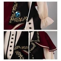 BanG Dream! 八幡海鈴 Ave Mujica 風コスプレ衣装 ダークで上品な存在感を軽やかに纏う - 4枚目の画像（サムネイル）