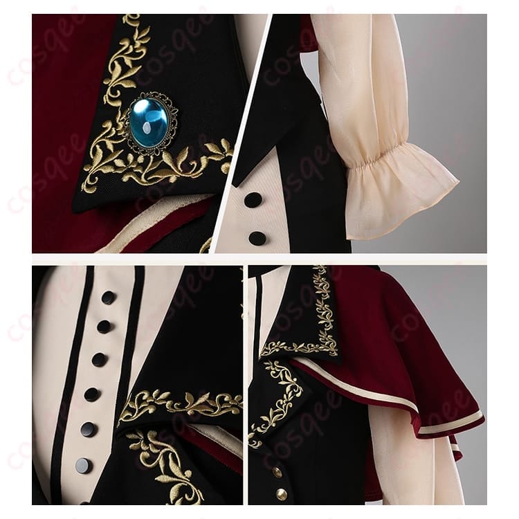 BanG Dream! 八幡海鈴 Ave Mujica 風コスプレ衣装 ダークで上品な存在感を軽やかに纏う - 4枚目の画像