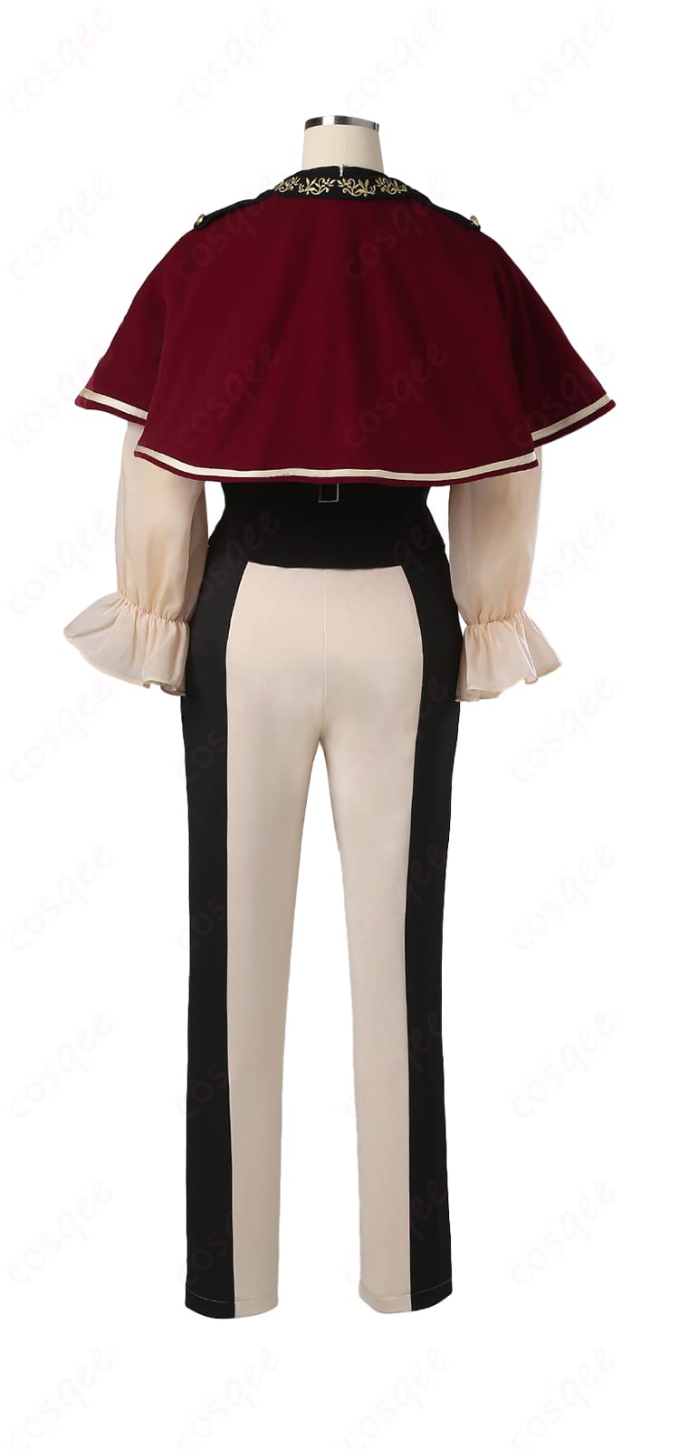 商品背面図。コスプレ衣装の背面のデザインや細部にこだわりを見てください。