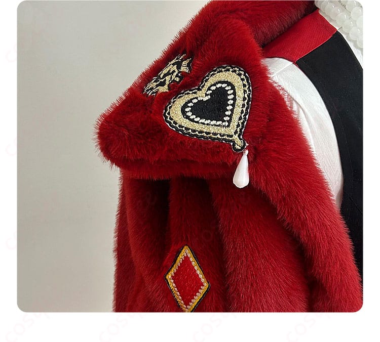 服装の衣領装飾細部の画像 – ツイステッドワンダーランドのリドル・ローズハート衣装の衣領ディテール