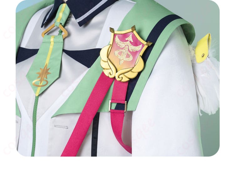 胸飾りの装飾細部 - 朱桜司・姫宮桃李・乱凪砂のコスプレ衣装 胸飾りの美しい装飾