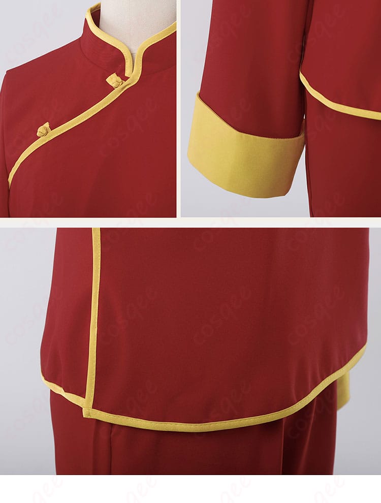 衣裾と袖口の装飾詳細画像。銀魂 神楽 コスプレ衣装の高再現度を感じられる装飾の細かさをご確認ください。