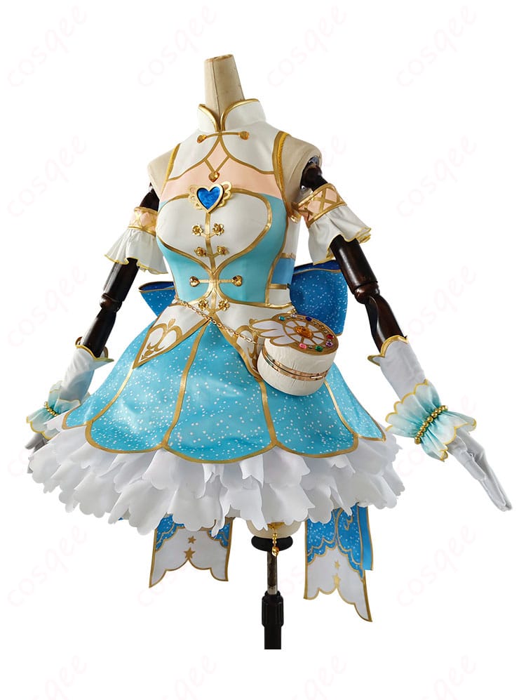 絢瀬絵里 コスプレ衣装 サイドビュー 刺繍&ラインの立体感を確認