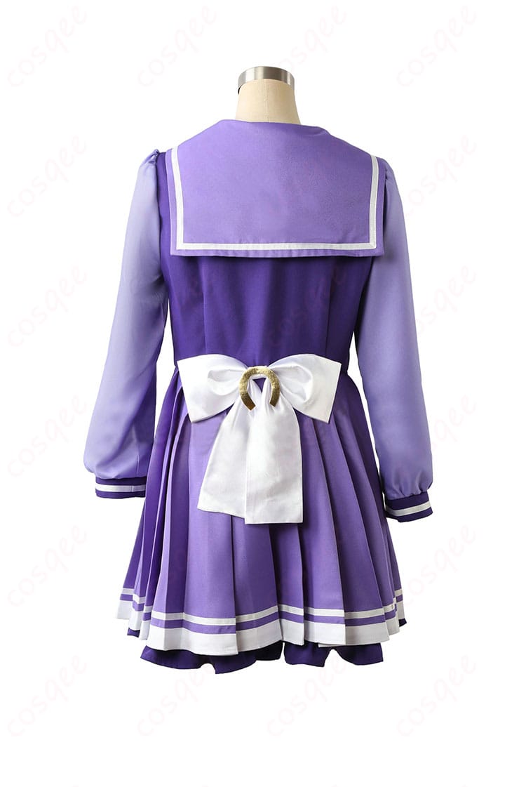 ウマ娘 トレセン学園制服 コスプレ衣装 冬服セーラー 背面ディテール|リボンまで忠実再現