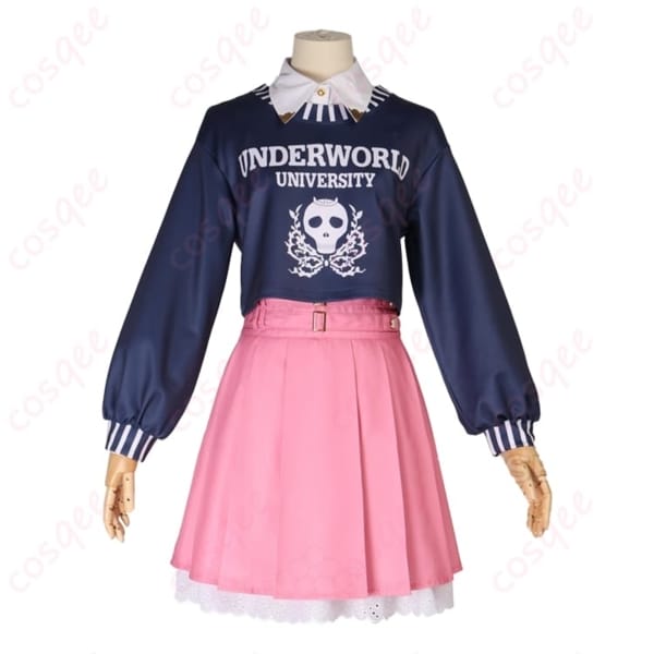 ホロライブEN 森カリオペ風コスプレ衣装 ブラックピンク配色で写真映えする着こなし