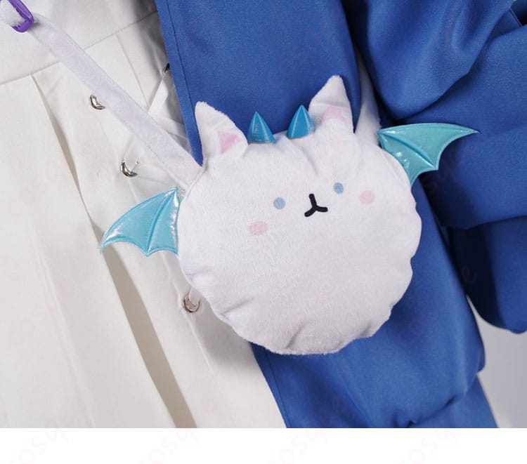 フワワ ポーチ装飾ディテール ロゴ入りチャームで世界観をプラス