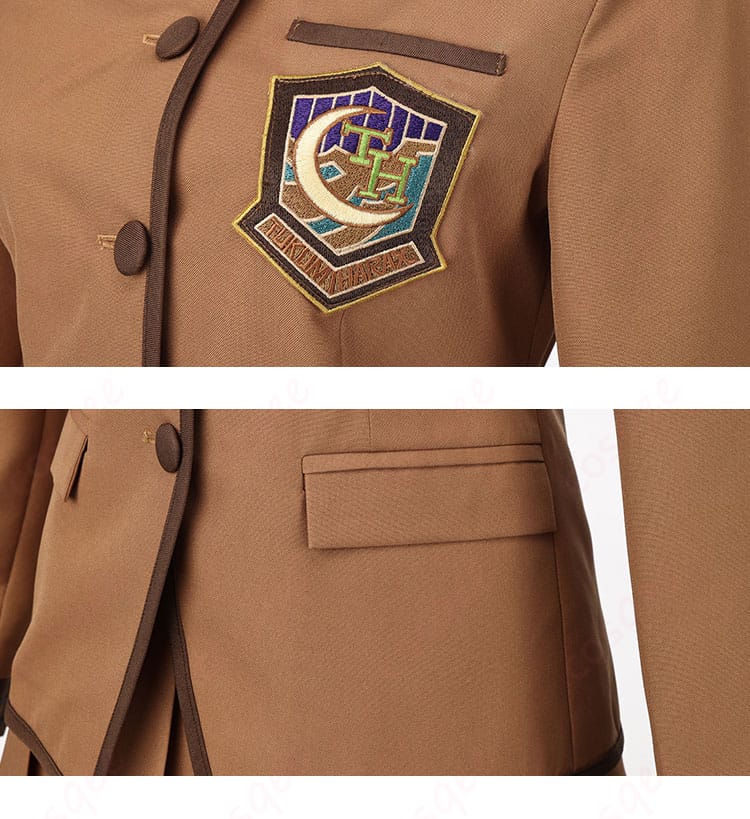 FGO 岸波白野 制服 コスプレ衣装 胸ポケット&エンブレム装飾アップ|細部まで精巧