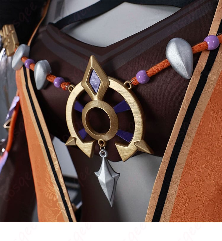 原神イアンサ コスプレ衣装 前立て装飾近影 忠実&上質仕上げを実感