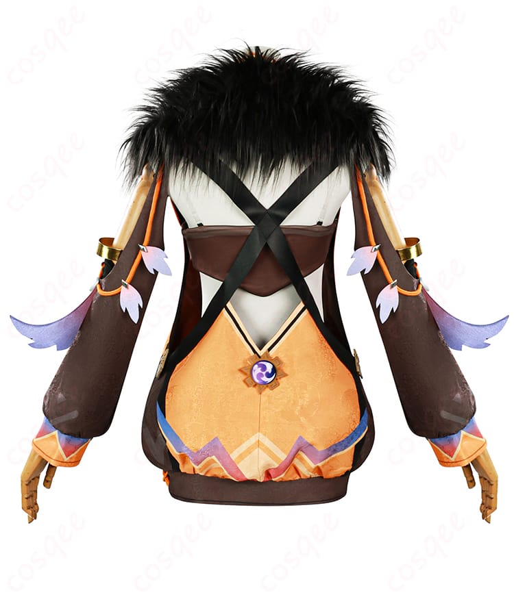 原神イアンサ コスプレ衣装 背面ビュー 刺繍まで再現した美しい背中