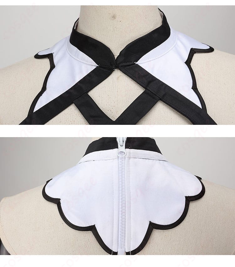 襟元&背面ファスナーのディテール|FGO アルクェイド コスプレ衣装