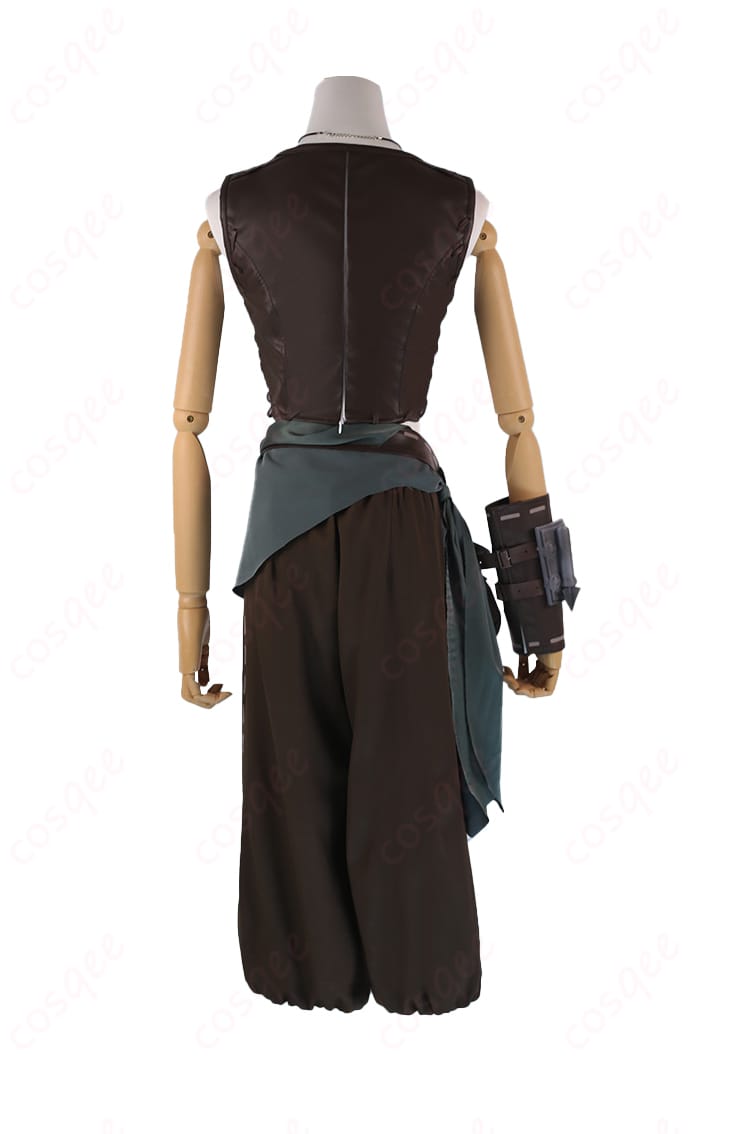 商品背面図。キャラクター忠実再現の背面ディテール。ゲームキャラクターの背中を完全再現!