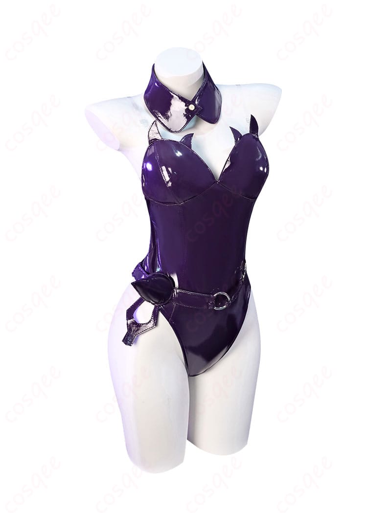 邪桒ナヅミ バニーガール コスプレ衣装 正面からの詳細画像。高忠実度なデザインが魅力。