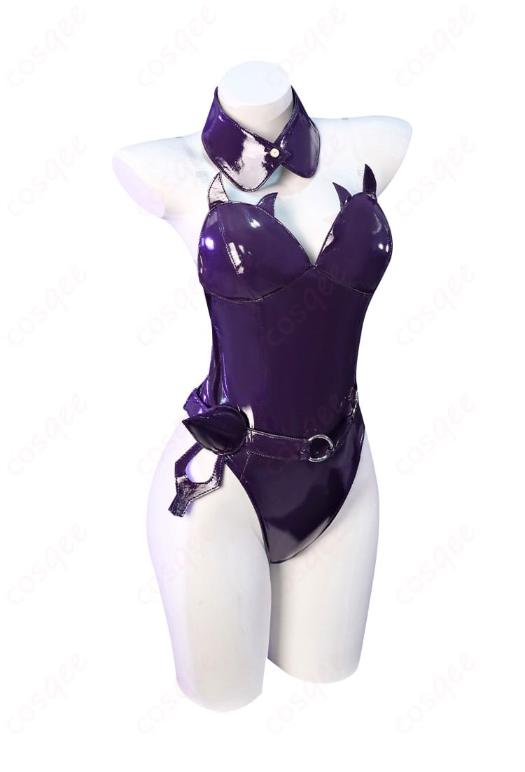 邪桒ナヅミ バニーガール コスプレ衣装 側面から見るスタイル。リアルで華やかなデザイン。