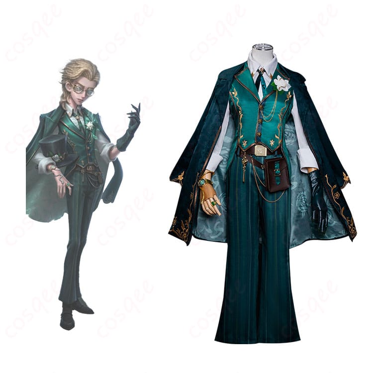 第五人格」騎士(リチャード・スターリング)のコスプレ衣装とキャラクターの合成画像。高再現度のデザインが特徴です。