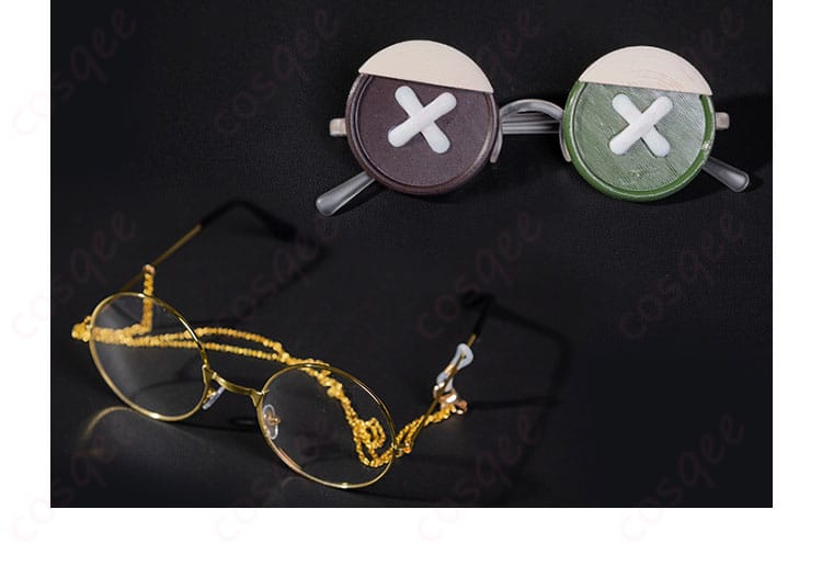 「第五人格」騎士(リチャード・スターリング)コスプレ衣装の眼鏡ディテール。キャラクターにぴったりのデザイン。