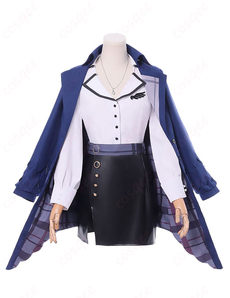 ネリッサ・レイヴンクロフトのコスプレ衣装正面。鮮やかなデザインで、忠実に再現された新衣装。