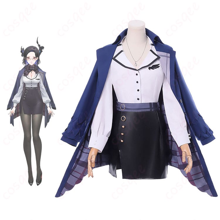 ネリッサ・レイヴンクロフトのコスプレ衣装とキャラクターイメージの結合図。hololiveファン必見の高忠実再現コスプレ衣装。