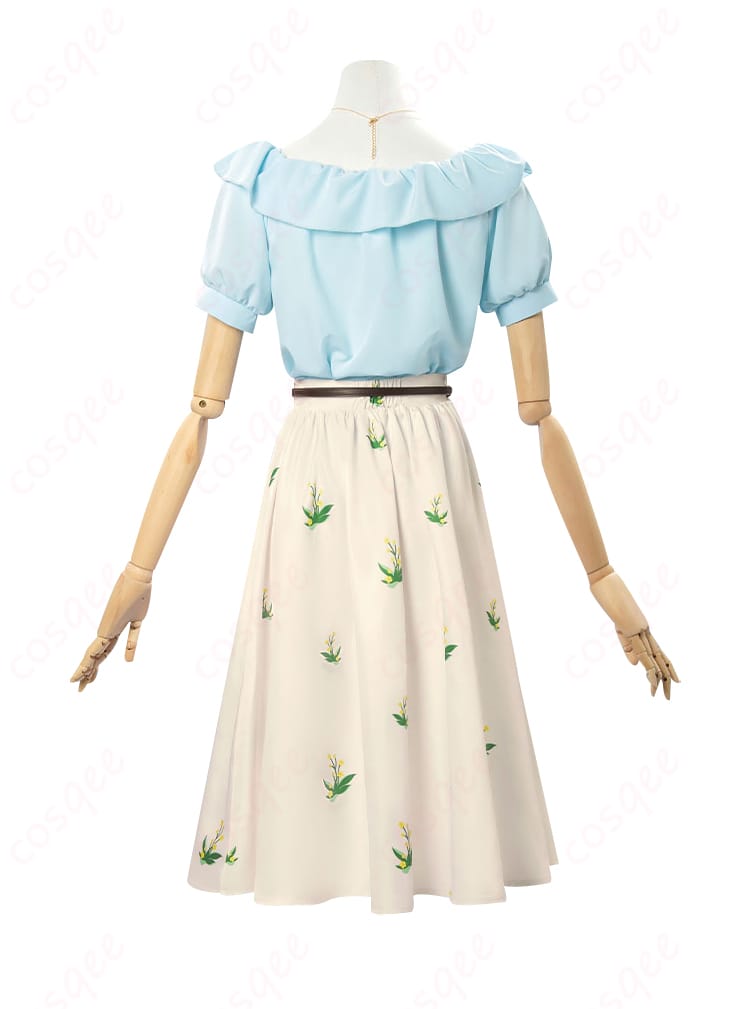 商品背面図 - 長崎そよ私服コスプレ衣装の背面デザイン。細部まで忠実に再現。