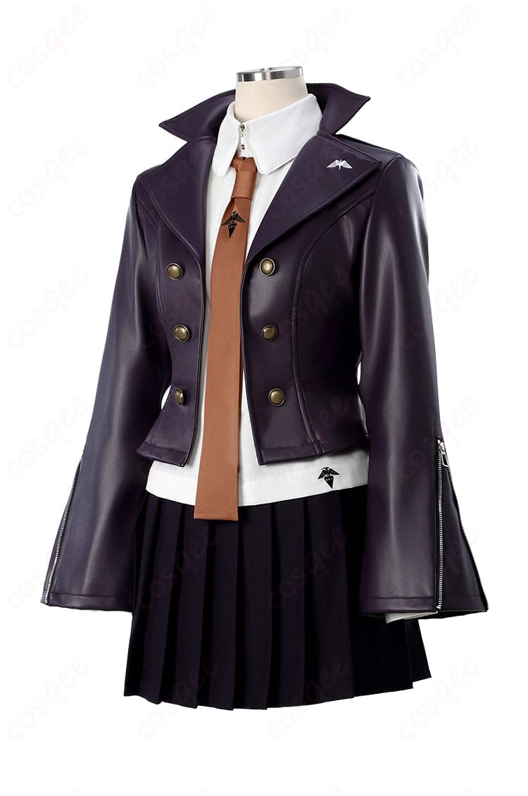 ダンガンロンパ 霧切響子 コスプレ衣装 正面のディテール。高い再現度と快適な着用感が特徴です。