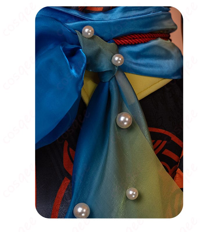 瞬祭礼衣装 腰部分の装飾細部、精緻な仕上がり